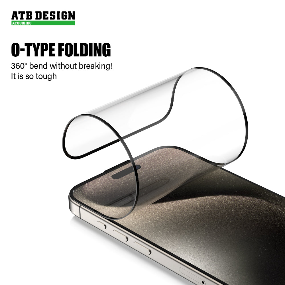 ATB Rex series O-fold anti-static silk screen high-definition tempered film/Rex green bottom plate