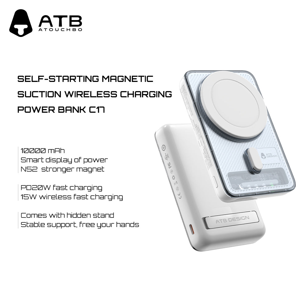 Self starting magnetic suction wireless charging mobile battery Source C17