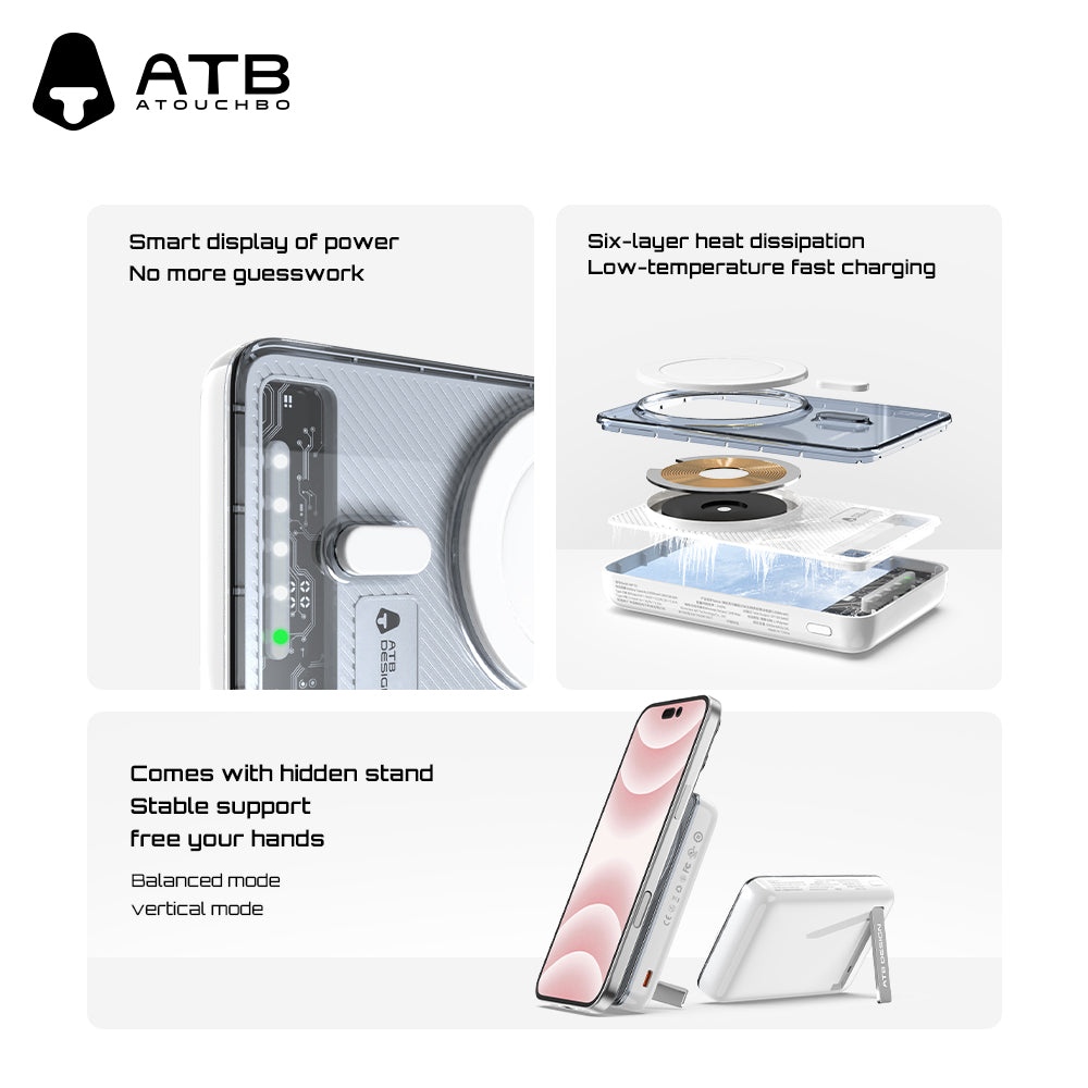 Self starting magnetic suction wireless charging mobile battery Source C17