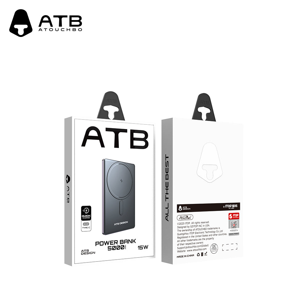 Magnetic wireless charging mobile power bank