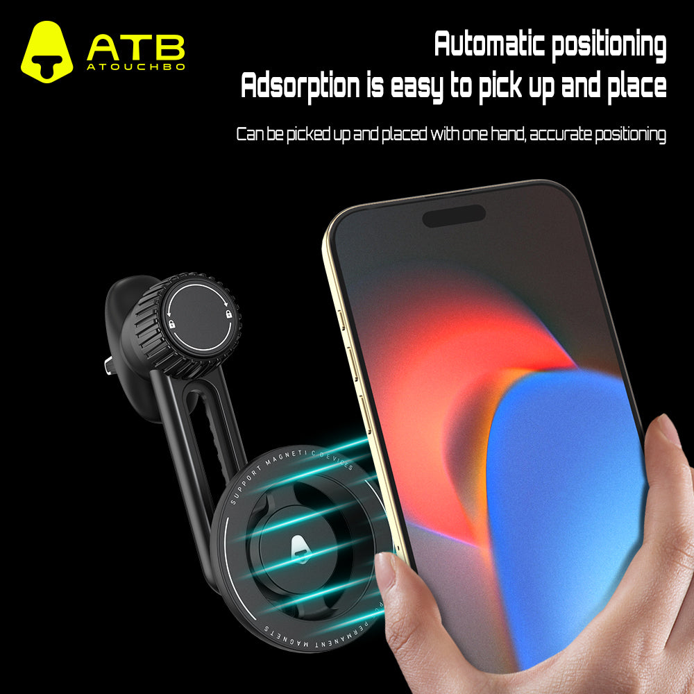 ATB Universal Mobile Phone Holder 360 Rotation Adjustable Folding Magnetic Car Mount Air Vent Phone Holder