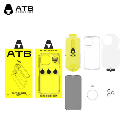 Crystal diamond ultra-transparent anti-drop anti-privacy tempered film set (with crystal shield second paste artifact)