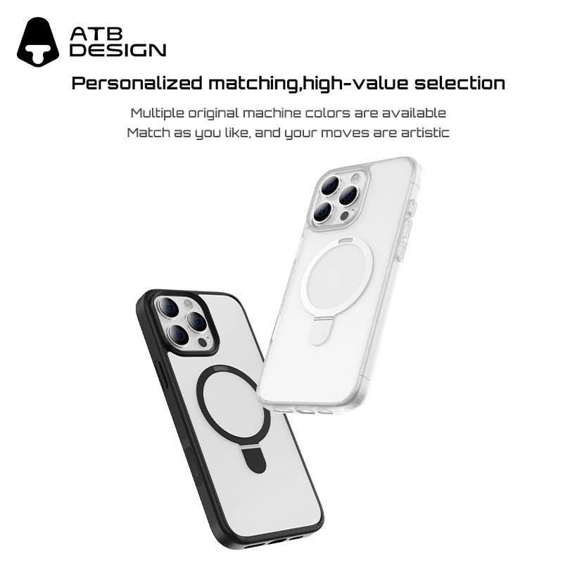 ATB Top Series Crystal Clear 2.0 Skin Smoot Magnetic Bracket Phone Case