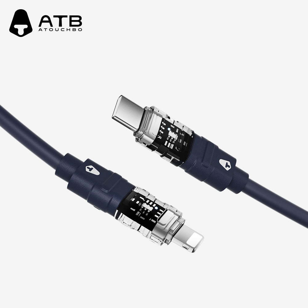 Temperatur beständiges Silikon-Lade-LED-Display-Kabel Mobiltelefon Schnell laden Android-Handy Für iPhone-Datenkabel