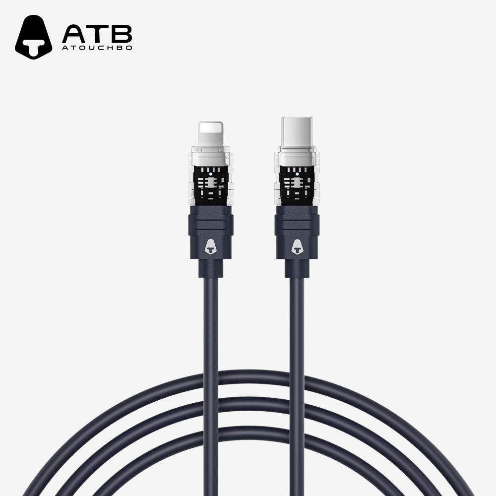 Temperatur beständiges Silikon-Lade-LED-Display-Kabel Mobiltelefon Schnell laden Android-Handy Für iPhone-Datenkabel