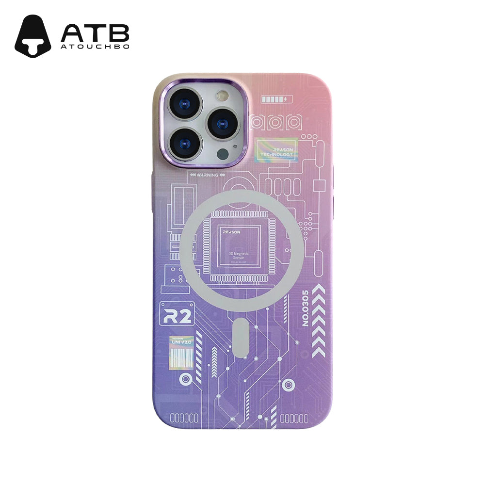 2023 New Design Acrylic Magsaf Soft TPU+PC Mechanical Element Phone Case For IPhone 14 Magnetic Phone case