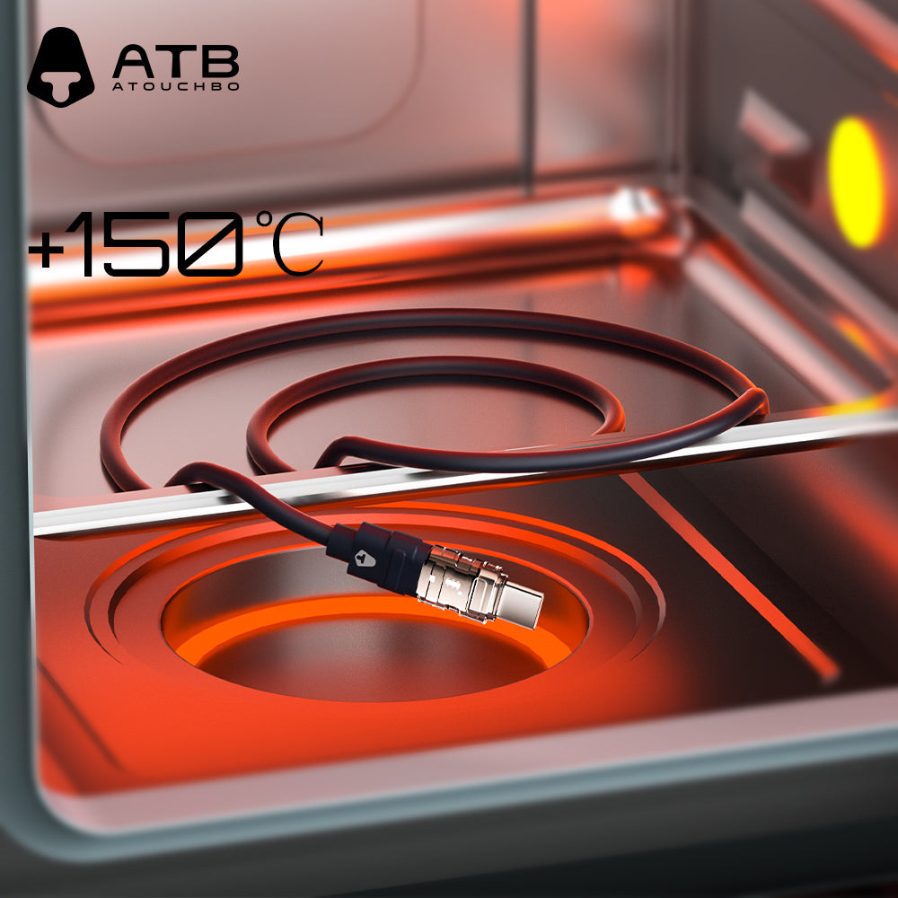 Temperatur beständiges Silikon-Lade-LED-Display-Kabel Mobiltelefon Schnell laden Android-Handy Für iPhone-Datenkabel