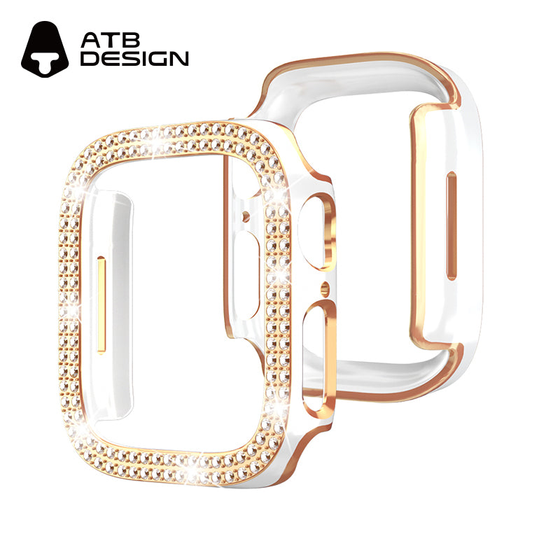 ATB Titan Series plated two-tone double rows of diamonds skeletonized case