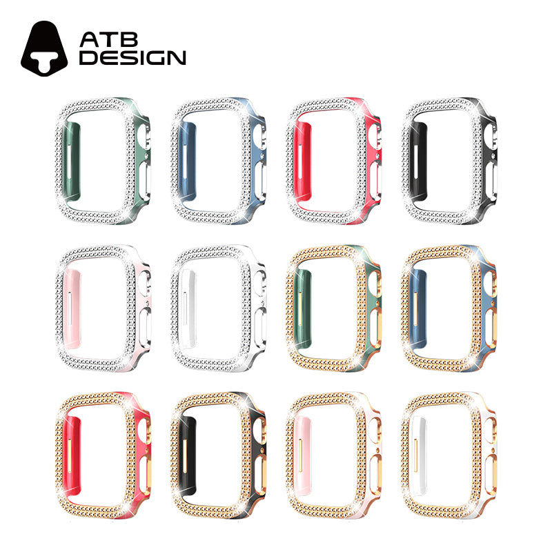 ATB Titan Series plated two-tone double rows of diamonds skeletonized case