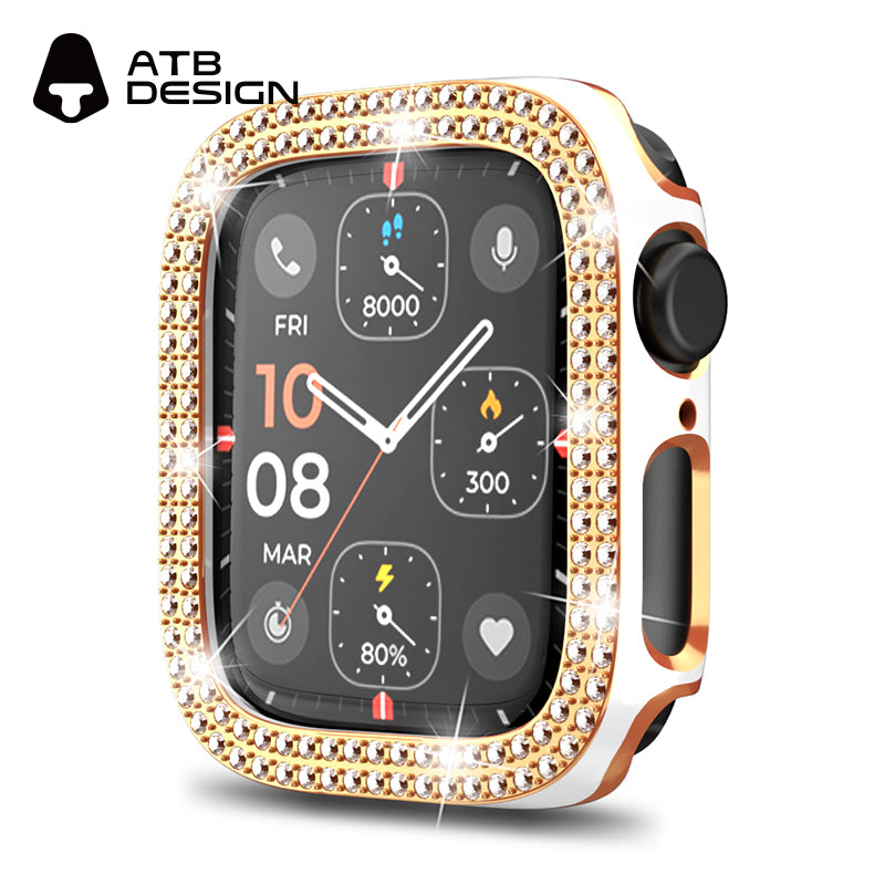 ATB Titan Series plated two-tone double rows of diamonds skeletonized case