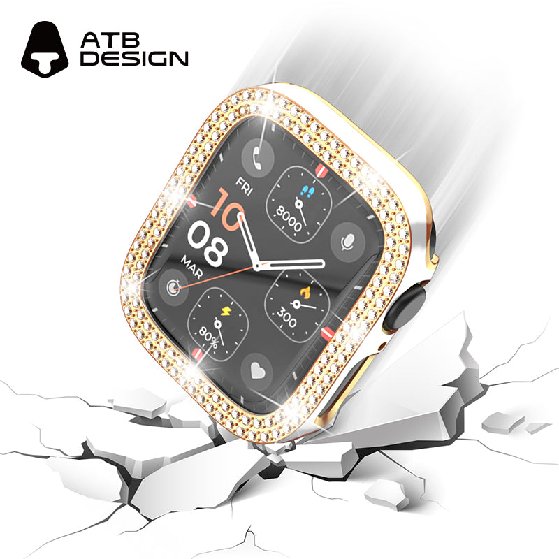 ATB Titan Series plated two-tone double rows of diamonds skeletonized case