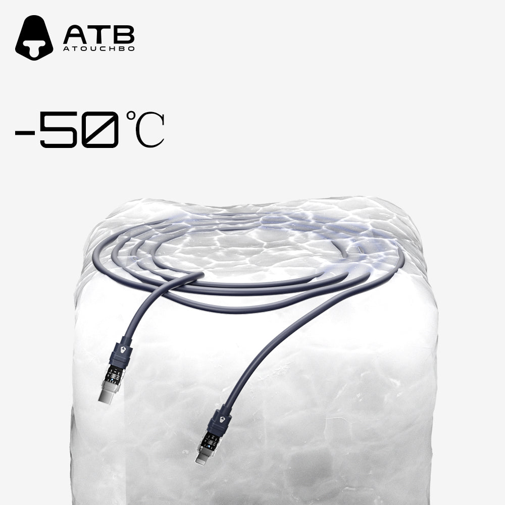 Temperatur beständiges Silikon-Lade-LED-Display-Kabel Mobiltelefon Schnell laden Android-Handy Für iPhone-Datenkabel