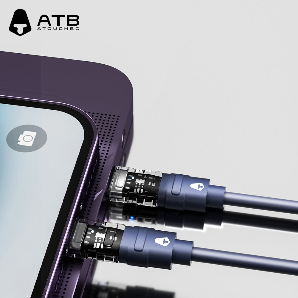 Temperatur beständiges Silikon-Lade-LED-Display-Kabel Mobiltelefon Schnell laden Android-Handy Für iPhone-Datenkabel