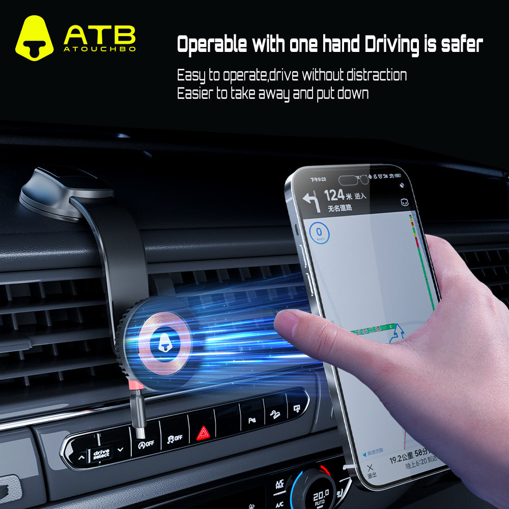 Phone Holder For Car Universal Dashboard Car mobile Phone Holder Magnetic Wireless Charging Phone Holder For iPhone 14 15
