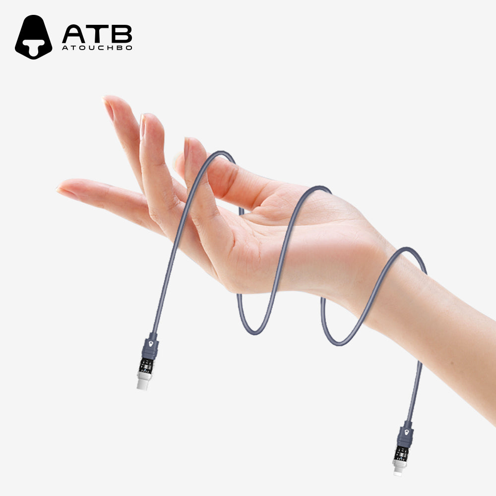 Temperatur beständiges Silikon-Lade-LED-Display-Kabel Mobiltelefon Schnell laden Android-Handy Für iPhone-Datenkabel