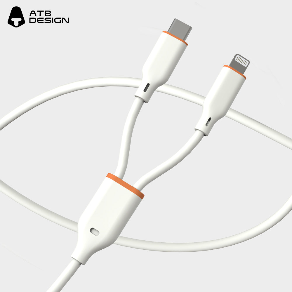 ATB Classic Series Flasher Aluminum Alloy Silicone Data Cable Two to Two