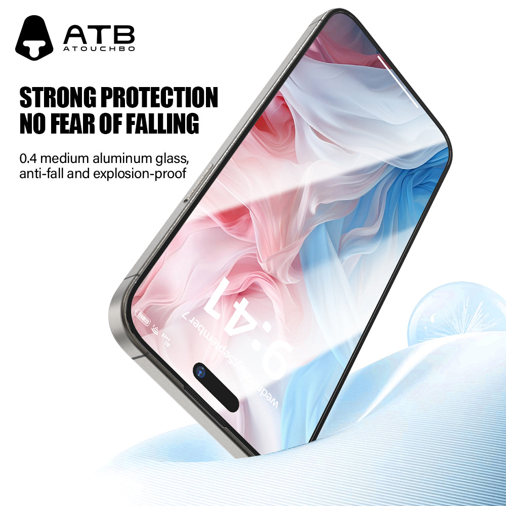 ATB Rex series 0.4 large arc edge high aluminum anti-static high-definition tempered film/Rex blue bottom plate
