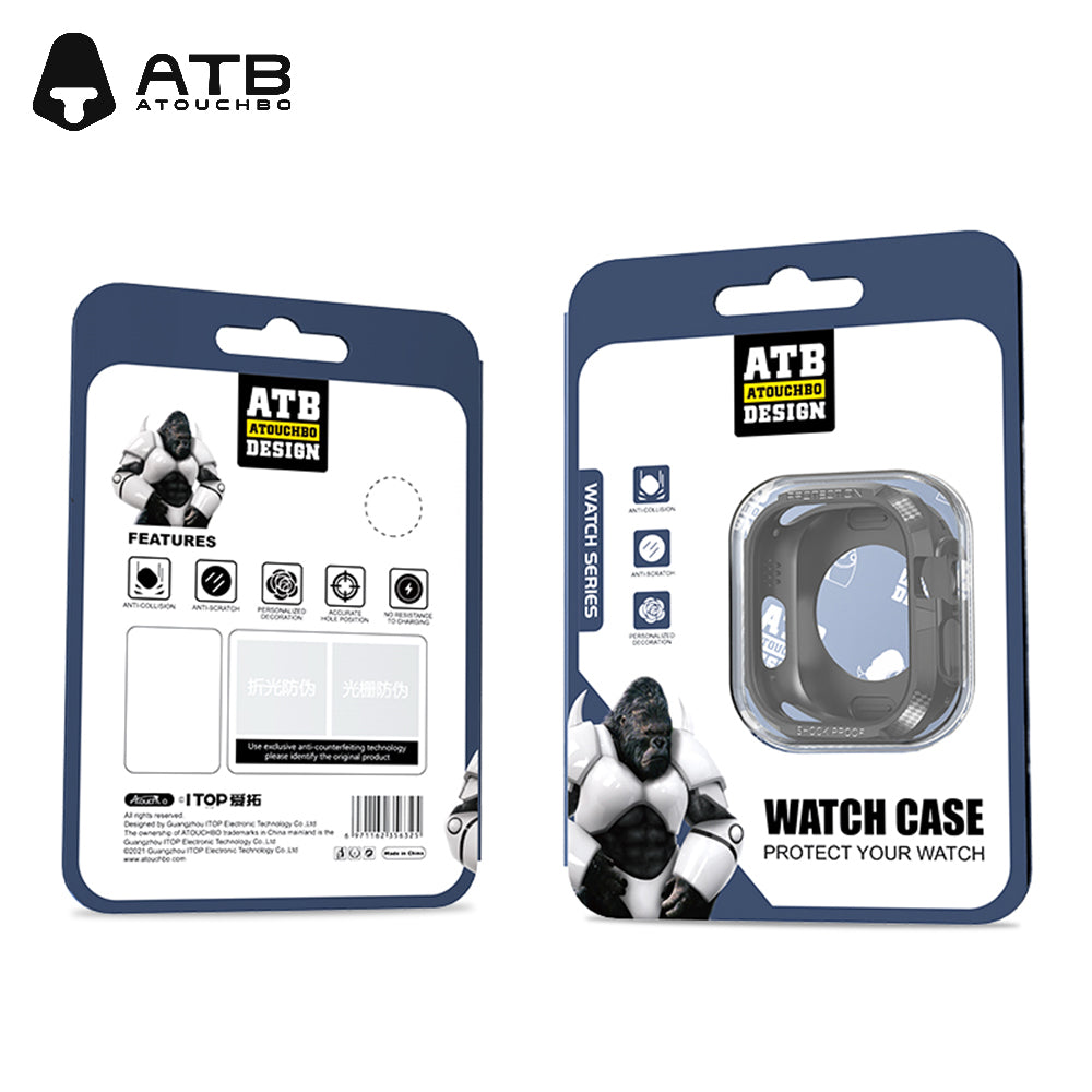 ATBCarbon Fiber Waterproof Watch Case For Iphone Apple Watch Cover 40Mm 45Mm Cover Case