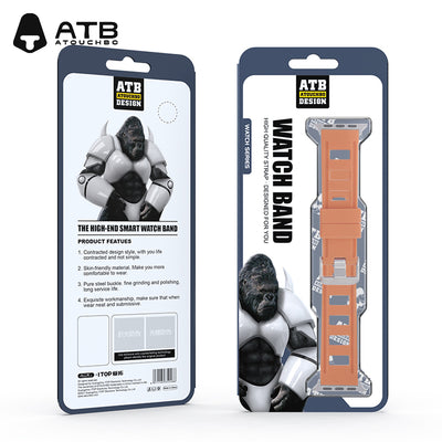ATB Sweatproof Square Hole 38MM 40MM 49MM Silicone Watch Band For Apple Iphone Watch Se Strap