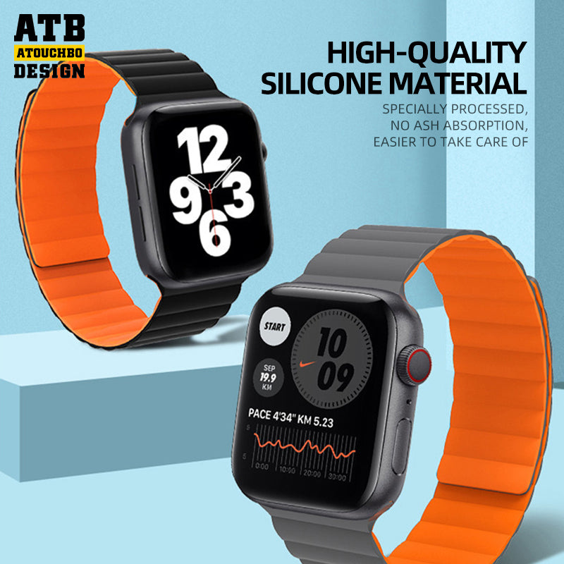 ATB Magnetic Silicone Breathable Sports Strap For Apple Watch Ultra