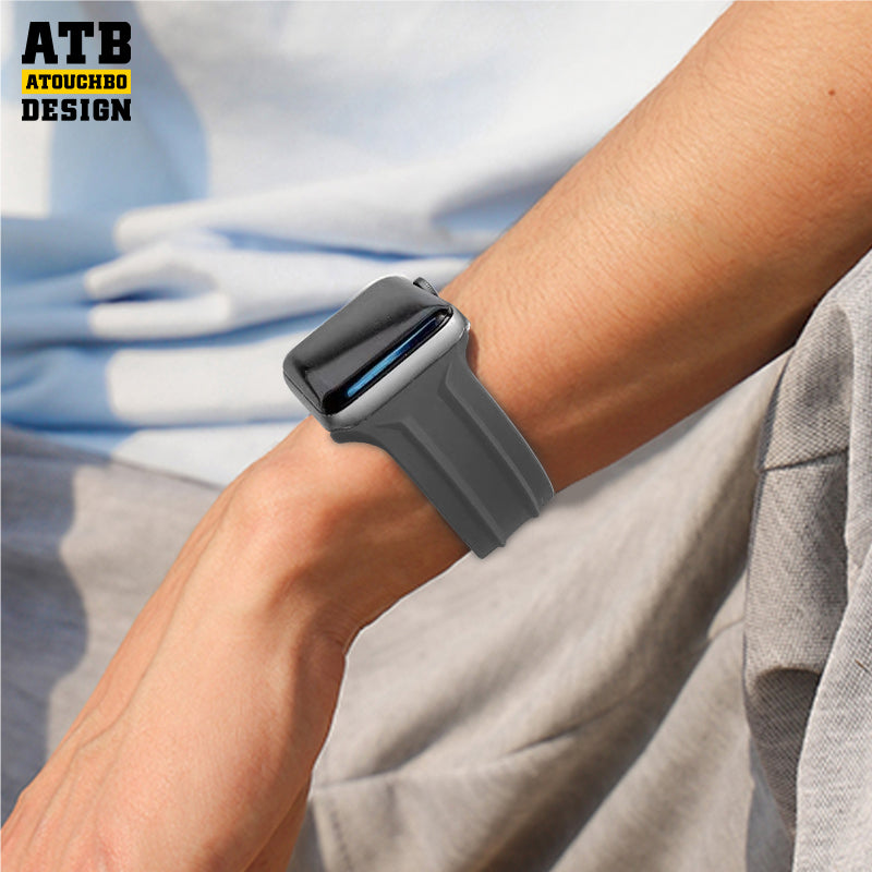 ATB Silicone Soft Rubber I Watch Bands Sport Watch Band For iWatch 8 SE Ultra