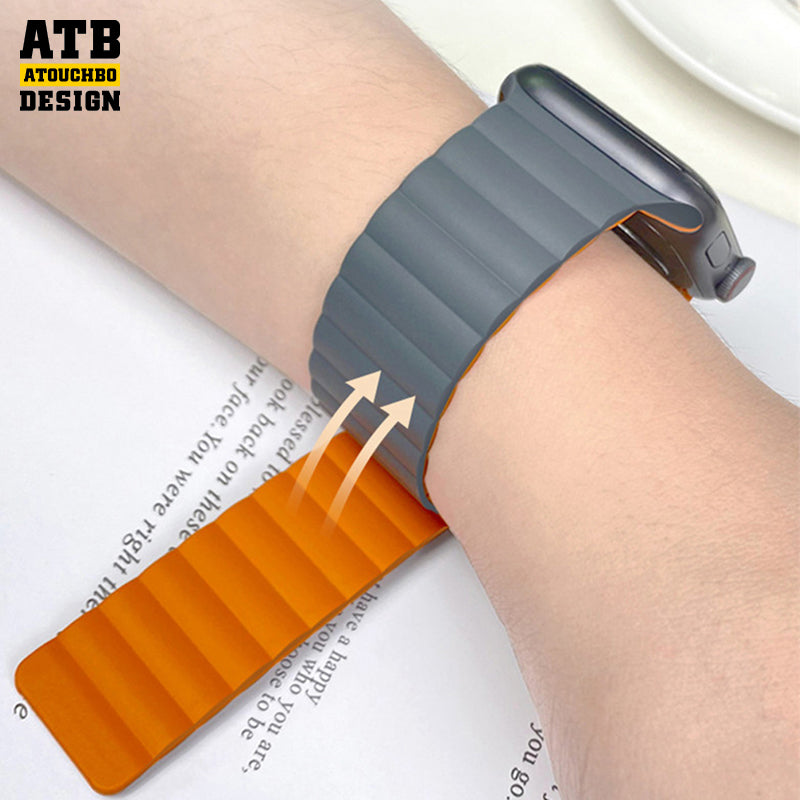 ATB Magnetic Silicone Breathable Sports Strap For Apple Watch Ultra