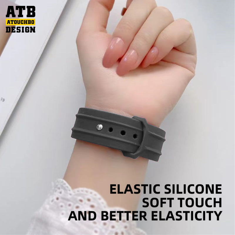 ATB Silicone Soft Rubber I Watch Bands Sport Watch Band For iWatch 8 SE Ultra