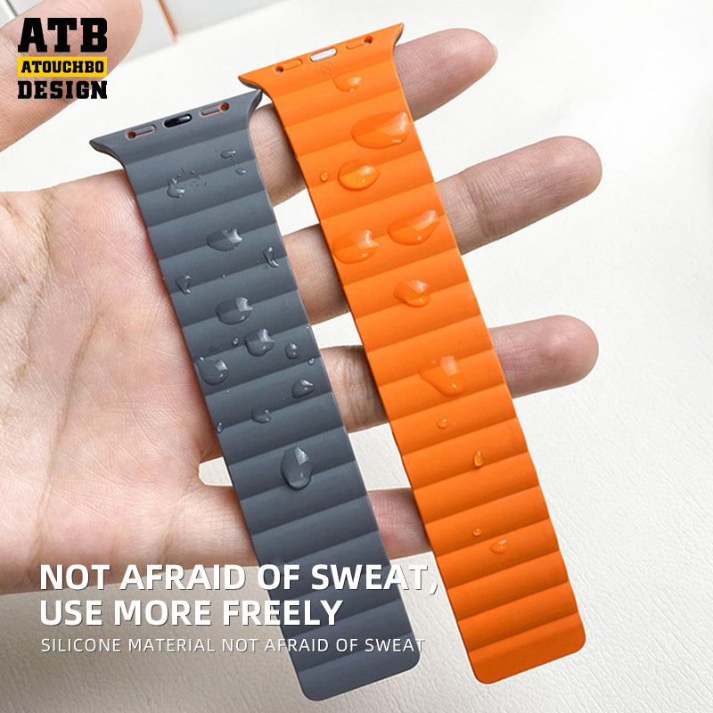 ATB Magnetic Silicone Breathable Sports Strap For Apple Watch Ultra