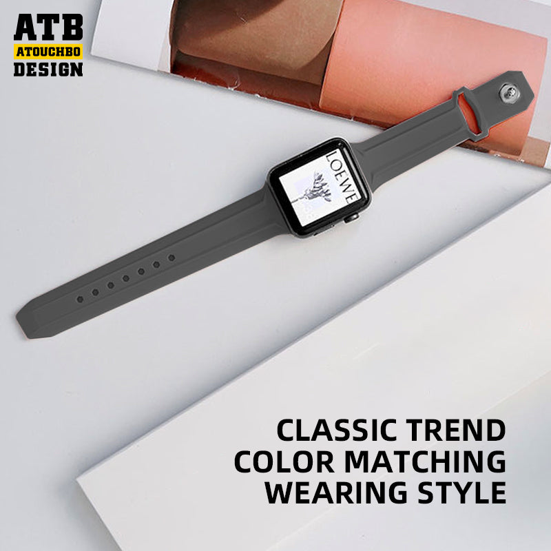 ATB Silicone Soft Rubber I Watch Bands Sport Watch Band For iWatch 8 SE Ultra