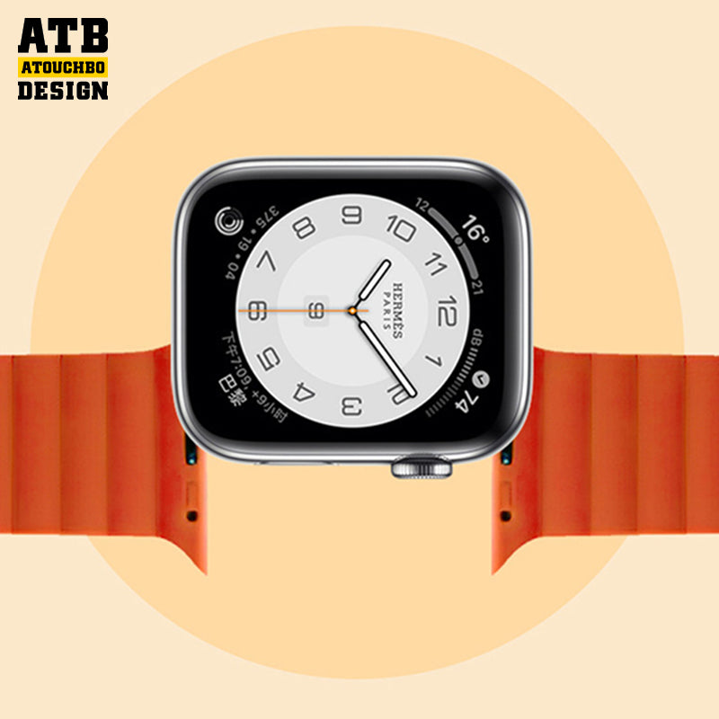 ATB Magnetic Silicone Breathable Sports Strap For Apple Watch Ultra