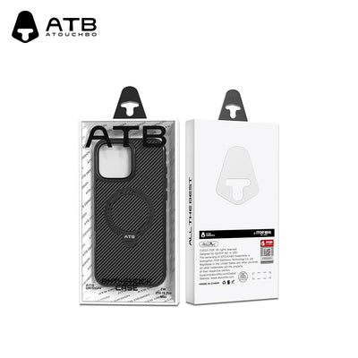 ATB Top Series Carbon fiber Double ring magnetic Bracket phone case