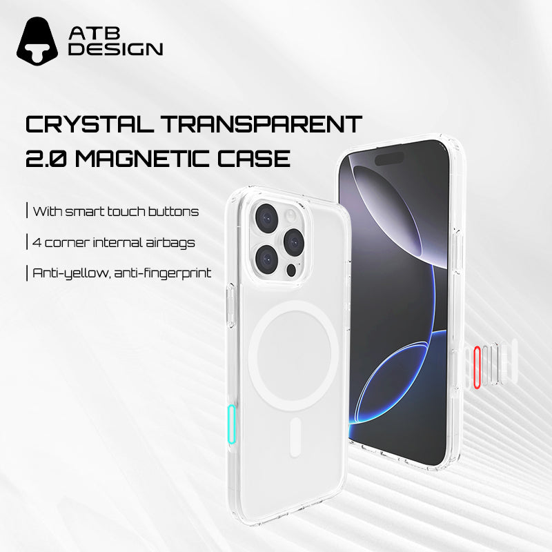 ATB Top Series Crystal Transparent 2.0 Magnetic Phone Case