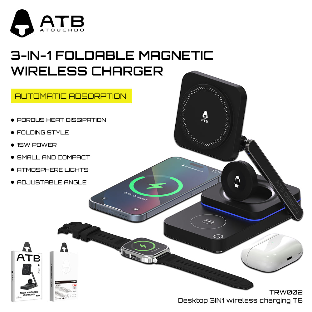 Desktop 3-in-1 Wireless Charging T6