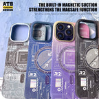 2023 Nova Dezajno Akrila Magsaf Mola TPU+PC Mekanika Elementa Telefona Kazo Por IPhone 14 Magneta Telefona Kazo