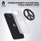 ATB Facile Porteblaj Poŝtelefonaj Ringujoj Magneta Telefona Krampilo Por iPhone 14
