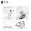 ATB Top Series T-Shape Airbag Skin Sensitive Magnetic Phone Case (Electroplated model)