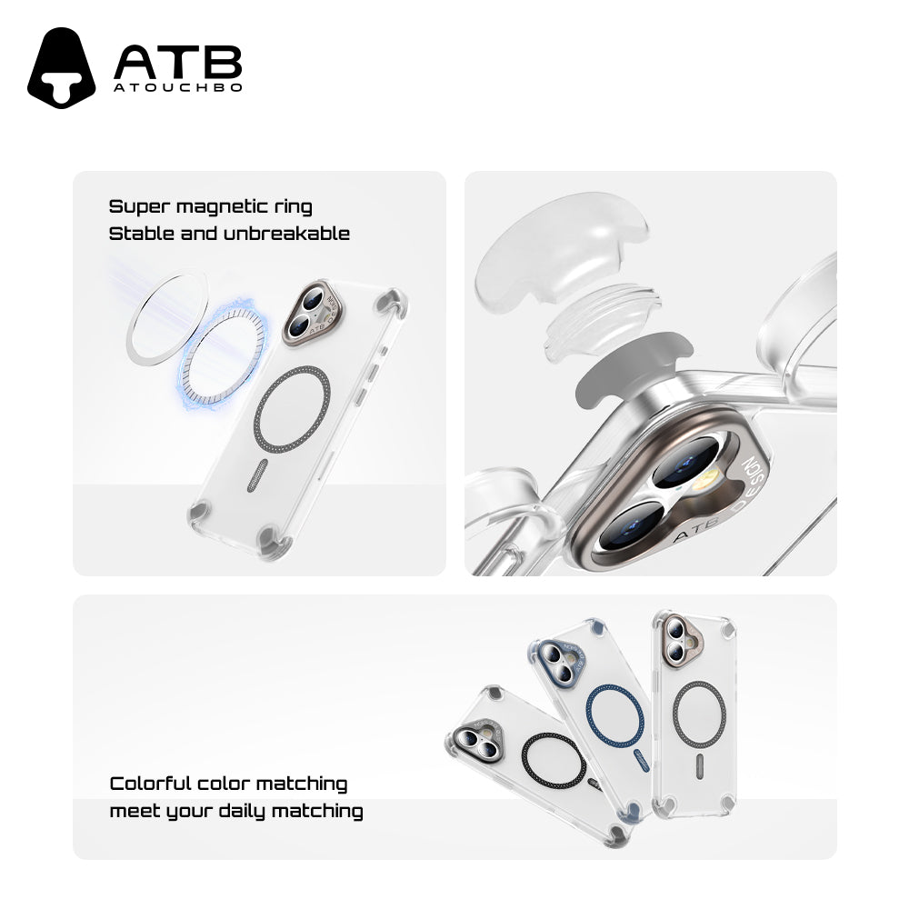 ATB Top Series T-Shape Airbag Skin Sensitive Magnetic Phone Case (Electroplated model)