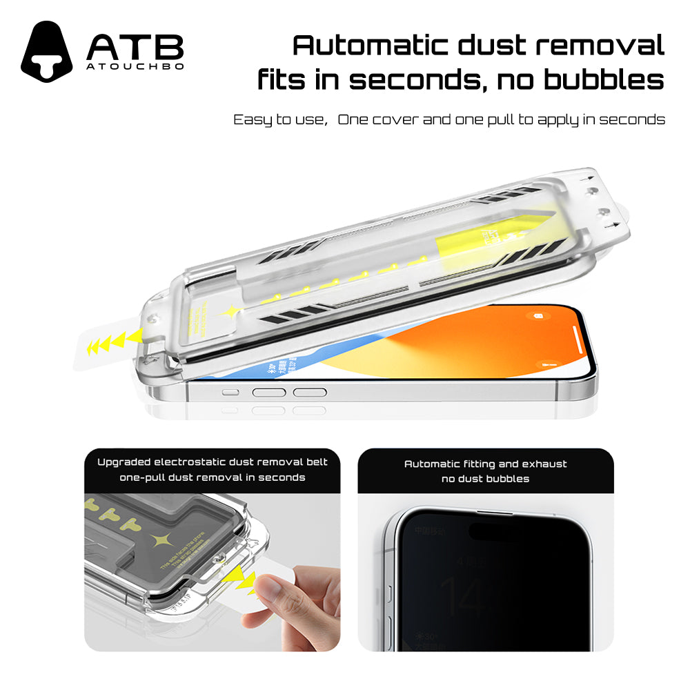 T-shaped dust-free bin 28-degree anti-peep tempered film ATB pull strip