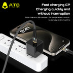 OEM 60W Rapida Ŝarga Kablo Plata Telefona Mikro-USB-Datuma Kablo Rapida Ŝarga Tipo C Kablo por iPhone 15 Pro max