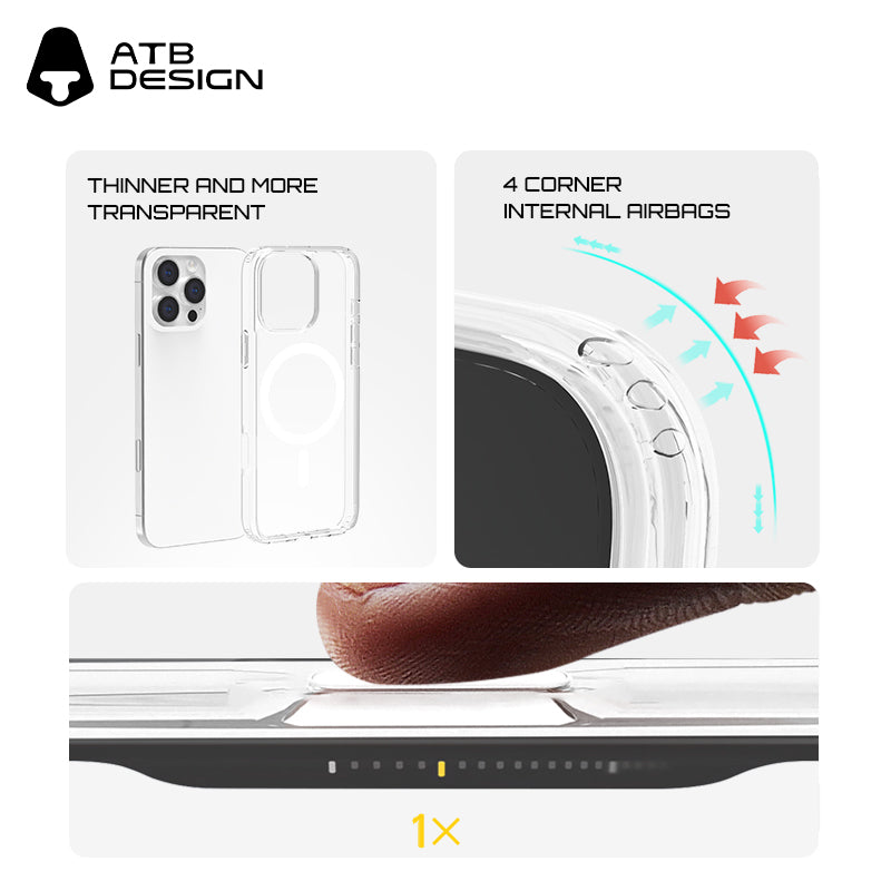 ATB Top Series Crystal Transparent 2.0 Magnetic Phone Case