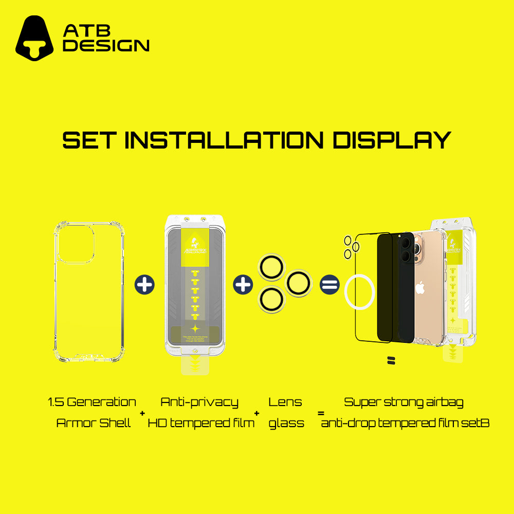 Super Strong Airbag Anti-Drop Tempered Film Set B (with T-Type Second Sticker Tool) TK Version