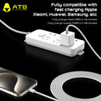 Nova 15 Telefona teksita kablo PD USB C al C por iPhone 15 Nilona plektita C-C Rapida ŝarga kablo por iPhone 15 Pro Max