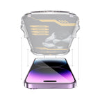 Hardigita Vitro Facila Instala Kadra Gardilo Ilaro Privateca Ekranprotektilo por iPhone 15 14 13 12 11 Pro Max Plus X XS XR SE
