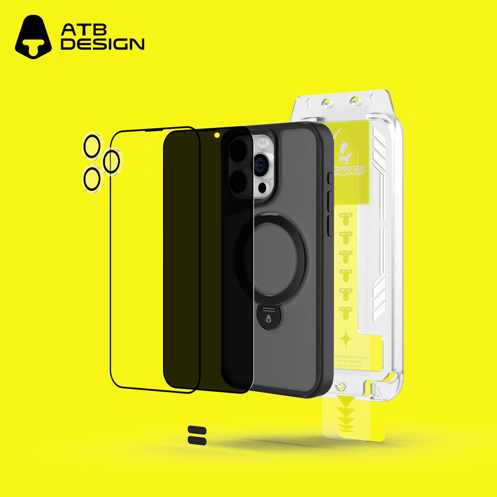 360° Rotating Bracket Shell Tempered Film Set B (with T-type second sticker artifact) TK version