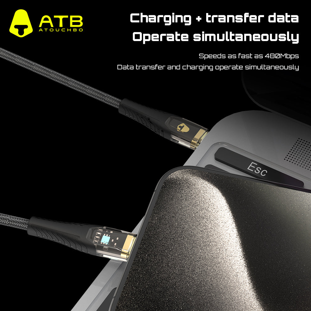 ATB Classic Series 2nd Generation Transparent Gold Plated Data Cable