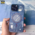 2023 Nova Dezajno Akrila Magsaf Mola TPU+PC Mekanika Elementa Telefona Kazo Por IPhone 14 Magneta Telefona Kazo