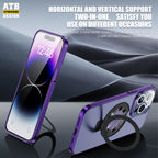 Atouchbo 2023 Nova Dezajno Akrila Magsaf Milda TPU+PC Telefona Kazo kun Ringtenilo por IPhone 14 kazo 13 15 Pro Max