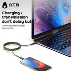 Pograndaj poŝtelefonaj USB-al-Tipo-C-ŝargilaj datenkabloj, PD-rapidaj ŝargaj kabloj por Apple iPhone 15