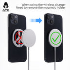 ATB Facile Porteblaj Poŝtelefonaj Ringujoj Magneta Telefona Krampilo Por iPhone 14