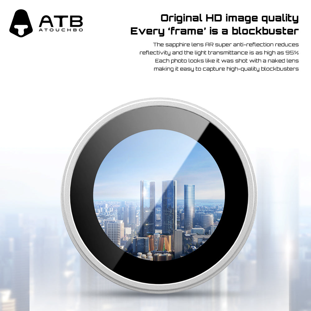 ATB [3-pack] Camera Lens Protector Phone Accessories for iPhone 15 Pro/Pro Max Ultra-tough Titanium Alloy Sapphire Lens Film Rear Camera Screen Cover [Not Easy to Break] [Strong Adsorption] [Case-Friendly] Ultra-tough Cover Sticker